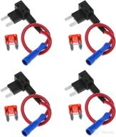 🔌 set of 4 circuit fuse tap piggy back mini blade ato atc fuse holder box 12v 24v with 10a circuit mini blade logo