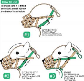 img 2 attached to Secure And Breathable Leather Basket Muzzle For Boxer And Bulldog Breeds - Anti-Bark And Chew Solutions