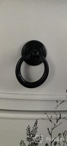 img 5 attached to Vintage Black Dresser Drawer Knobs Pulls 8-Pack - Single Hole Funniture Drop Ring
