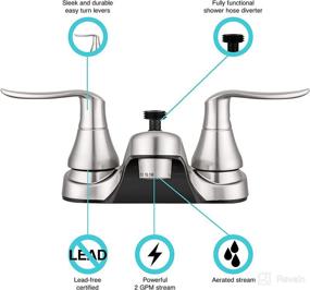 img 3 attached to 🚿 Dura Faucet DF-PL720LH-SN Brushed Satin Nickel RV Bathroom Faucet: Winged Levers, Shower Hose Diverter