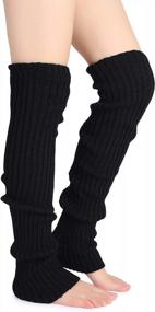 img 2 attached to Warm Up In Style This Winter With Pareberry'S Over Knee Footless Socks For Women