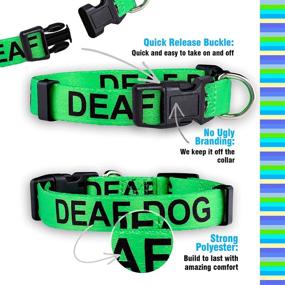 img 1 attached to 🐾 Native Pup Deaf Dog Collar with Hard of Hearing Alert