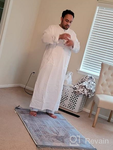 img 1 attached to 👘 Relax in Style: Jacansi Men's White Sleeve Kaftan Loungewear for Sleeping and Lounging review by Chris Ledet