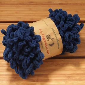 img 3 attached to 3 Skeins Of Navy JubileeYarn Fun Finger Loops Polyester Jumbo Loop Yarn - 100G/Skein