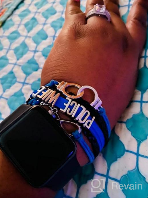 img 1 attached to 💙 Police Wife Jewelry: Optimized Police Wife Bracelet with Proud Charm - Ideal Gift for Wife review by Raul Choudhury