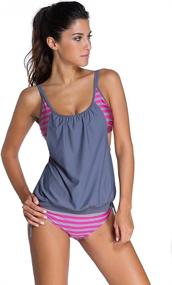 img 3 attached to 👙 EVALESS Women's Casual Tankini Swimsuit: Stylish Swimwear and Cover Ups for Women