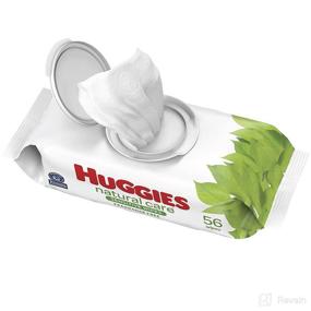 img 4 attached to 👶 Huggies Natural Care Sensitive Baby Wipes - Unscented, Hypoallergenic, 56 Wipes, 1 Flip-Top Pack