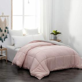 img 2 attached to Pink Twin Comforter: Ultra-Warm & Fluffy Down Duvet With Premium Microfiber For Cosy Comfort - Mohap