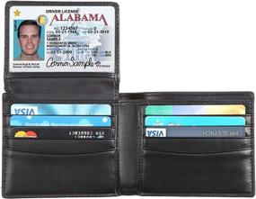 img 4 attached to Dante Blocking Cowhide Leather Men Men's Accessories ... Wallets, Card Cases & Money Organizers