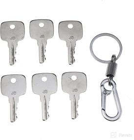 img 4 attached to 🔑 ZTUOAUMA Set of 6 Keys Ignition Keys with Key Chain for John Deere Equipment - Model #AR51481