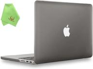 ueswill matte hard shell case cover for macbook pro 13" (retina, early 2015-late 2012) a1502/a1425 - gray logo