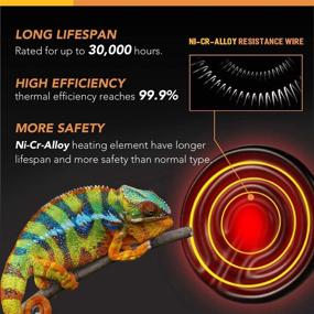 img 3 attached to 🔥 Simple Deluxe 40W Reptile Heat Lamp Bulb: Ceramic Heat Emitter for Effective Brooder Coop Heating