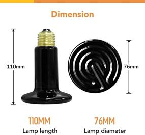 img 1 attached to 🔥 Simple Deluxe 40W Reptile Heat Lamp Bulb: Ceramic Heat Emitter for Effective Brooder Coop Heating