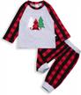 toddler baby boy girl christmas long sleeve t-shirt top + plaid pants fall winter outfit set logo