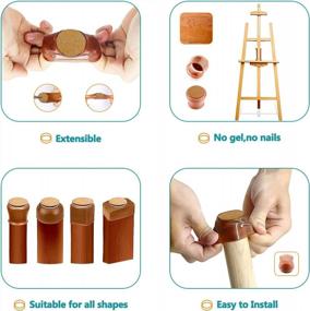 img 1 attached to 24 PCS Cenipar Silicone Chair Leg Floor Protectors - Prevent Scratches & Noise On Hardwood Floors With Felt Pads (Brown)