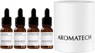 подарочный набор aromatech из 4 масел-диффузоров для ароматерапии - love affair, the grand ball, champagne &amp; amber, oud &amp; rose - по 10 мл каждое! логотип