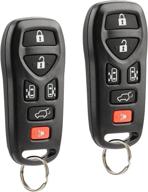 keyless entry remote key fob for nissan quest 2004-2009 (kbrastu51, 211b-astu51), set of 2 logo