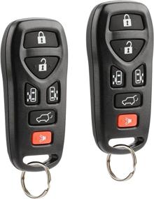 img 2 attached to Keyless Entry Remote Key Fob for Nissan Quest 2004-2009 (KBRASTU51, 211B-ASTU51), Set of 2