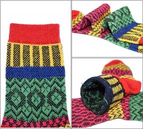 img 3 attached to YZKKE Women'S Vintage Winter Knit Wool Crew Socks - Pack Of 5, Soft, Warm, And Thick In Multicolor, One Size Fits All