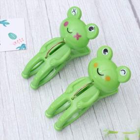 img 2 attached to Secure Your Beach Essentials With VinBee'S 10 Pack Plastic Frog Shaped Towel Clips For Beach Chairs And Pool Loungers