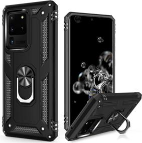 img 4 attached to 📱 LUMARKE Galaxy S20+ Ultra Case with Magnetic Kickstand, Military Grade Heavy Duty Cover, 16ft Drop Test Protection, Car Mount Holder Compatible, Protective Phone Case for Samsung Galaxy S20 Ultra - Black