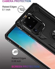 img 2 attached to 📱 LUMARKE Galaxy S20+ Ultra Case with Magnetic Kickstand, Military Grade Heavy Duty Cover, 16ft Drop Test Protection, Car Mount Holder Compatible, Protective Phone Case for Samsung Galaxy S20 Ultra - Black