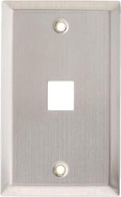 img 4 attached to 🔘 Leviton 43080-1S1 1-Port Stainless Steel Wall Plate for SG QP