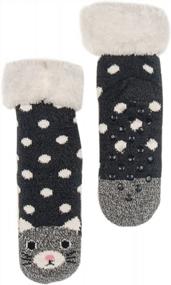 img 1 attached to Women'S Faux Fur Winter Animal Socks With Grippers For Fuzzy Comfort