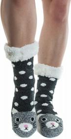img 2 attached to Women'S Faux Fur Winter Animal Socks With Grippers For Fuzzy Comfort