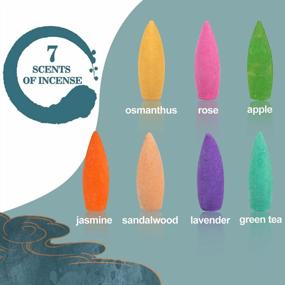 img 3 attached to Enhance Your Home Decor With DailyLife'S Trippy Ceramic Incense Waterfall Burner - Includes 120 Incense Cones And 30 Sticks For A Soothing Aromatherapy Experience!