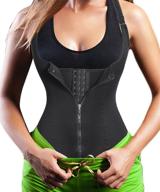 eleady women's steel boned underbust waist trainer cincher body shaper vest with adjustable straps logo