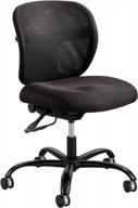 🪑 safco vue intensive-use big and tall swivel task chair: 500 lbs capacity, cool mesh back, waterfall edge seat - black логотип