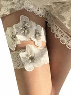 leimandy romantic pearls crystal flowers lace wedding garter belts bridal garter set p55 logo