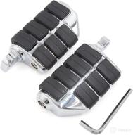 high-quality aluminum motorcycle footrest footpegs for harley davidson road king & street glide - silver tone логотип