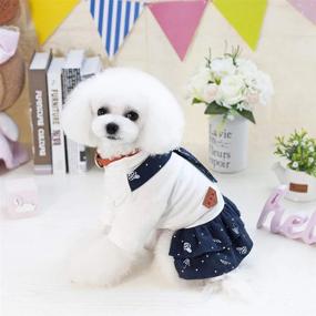 img 2 attached to Women'S L Size Navy Cosplay Pet Dog Cotton Jumpsuit Camp Clothes