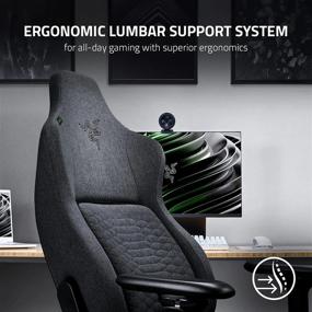 img 3 attached to Razer Iskur XL Fabric Gaming Chair With Ergonomic Lumbar Support, Ultra-Soft Spill-Resistant Foam Cushions, 4D Armrests, Engineered To Carry Weight Capacity And Foam Head Cushion - Dark Gray