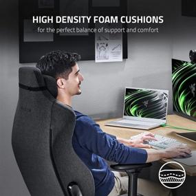 img 1 attached to Razer Iskur XL Fabric Gaming Chair With Ergonomic Lumbar Support, Ultra-Soft Spill-Resistant Foam Cushions, 4D Armrests, Engineered To Carry Weight Capacity And Foam Head Cushion - Dark Gray