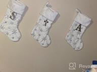 img 1 attached to Add Festive Charm To Your Home With AOGU'S Sequin Snowflake Christmas Stockings - Set Of 3! review by Ben Swett