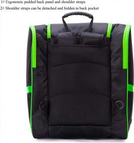 img 1 attached to Рюкзак PAPAZAU Ski Boot Bag для катания на лыжах и сноуборде — магазины снаряжения, включая куртку, шлем, очки, перчатки и аксессуары