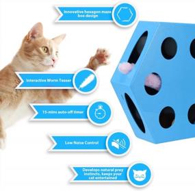 img 2 attached to Indoor Electronic Cat Toys With Mouse Tail And Catnip Ball, Battery-Powered Automated Interactive Toys For Exercising And Hunting, With Auto Shut Off - Perfect For Kitty Entertainment!