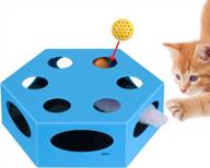 indoor electronic cat toys with mouse tail and catnip ball, battery-powered automated interactive toys for exercising and hunting, with auto shut off - perfect for kitty entertainment! logo