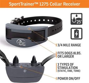 img 1 attached to 🐕 SportDOG Brand SportTrainer 1275 Remote Trainer - OLED Screen, 3/4 Mile Range - Waterproof, Rechargeable Dog Training Collar with Tone, Vibration, Static - Black