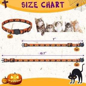 img 3 attached to Enhanced SEO: KOOLTAIL Breakaway Cat Collar Set - 3 Pack of Adjustable Floral Safety Kitten Collars with Bells