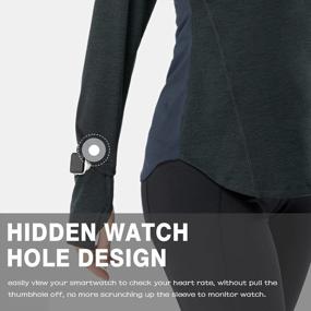 img 2 attached to Women'S Workout Tops: Long Sleeve, Quick Dry & Ideal For Running, Hiking & More!