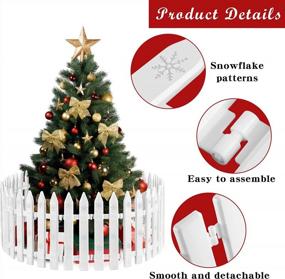 img 2 attached to 24Pcs 12In White Plastic Christmas Tree Fences Picket Fence Decorations For Weddings, Parties, Gardens