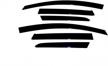 avs smoke low profile rain guards for 2008-2011 subaru impreza hatchback, wrx, sti, and outback sport (6-piece set) logo