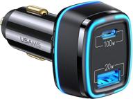 ultimate 120w usb c car fast charger - dual ports for 🚗 lightning fast charging - compatible with laptop, tablet, macbook, iphone, android, and more! logo