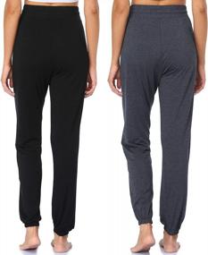 img 2 attached to ASIMOON Women'S High-Waist Jogging Pants With Pockets For Yoga, Running, And Lounge
