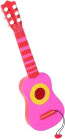 img 4 attached to Cute And Educational: Introducing The WEY&FLY Kids Toy Guitar With 6 Strings For Developing Baby Rhyme And Musical Skills