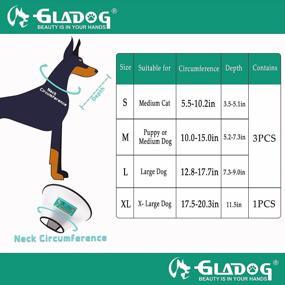 img 1 attached to 3 PCS GLADOG Soft Dog Cone Collar - Except XL Size - Adjustable E-Collar For Large/Medium/Small Dogs & Cats After Surgery Recovery